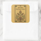 Sticker Carré Plaque de Motif feuille grecque modifiable (Sac)