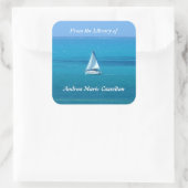 Sticker Carré Plaque de navigation personnalisée (Sac)