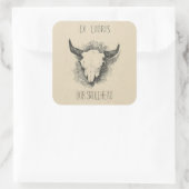 Sticker Carré Plaque de réservation Frédéric Remington - Crâne d (Sac)