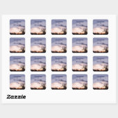 Sticker Carré Plaque de réservation Lonely Tree Sunset (Feuille)