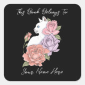 Sticker Carré Plaque d'enregistrement blanc Peach Lavender Rose  (Devant)