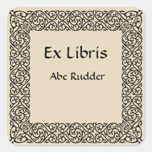 Sticker Carré Plaque d'enregistrement pour les flèches d'art vin