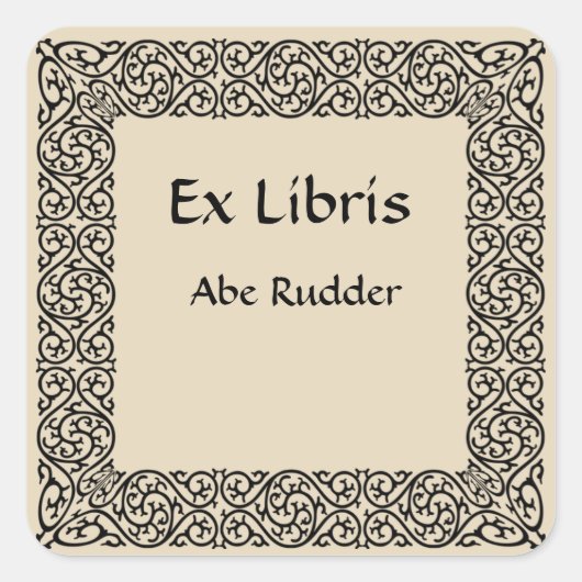 Sticker Carré Plaque d'enregistrement pour les flèches d'art vin (Devant)