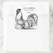 Sticker Carré Plaque d'illustration vintage (Sac)