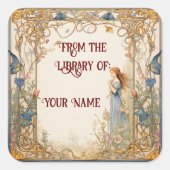 Sticker Carré Plaque Fairytale pour votre enfant (Devant)