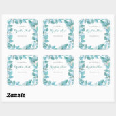 Sticker Carré Plaque Feuille Eucalyptus (Feuille)