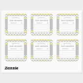 Sticker Carré Plaque jaune gris, première bibliothèque pour bébé (Feuille)