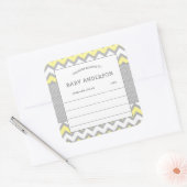 Sticker Carré Plaque jaune gris, première bibliothèque pour bébé (Enveloppe)