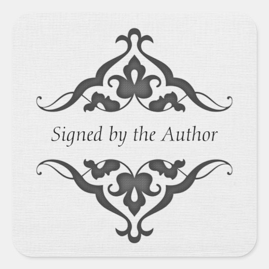 Sticker Carré Plaque-livre de l'auteur (Devant)