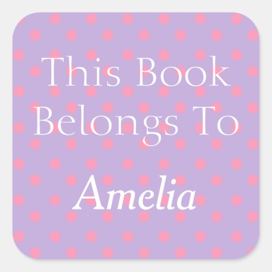 Sticker Carré Plaque-mère Lavande et Pointe rose (Devant)