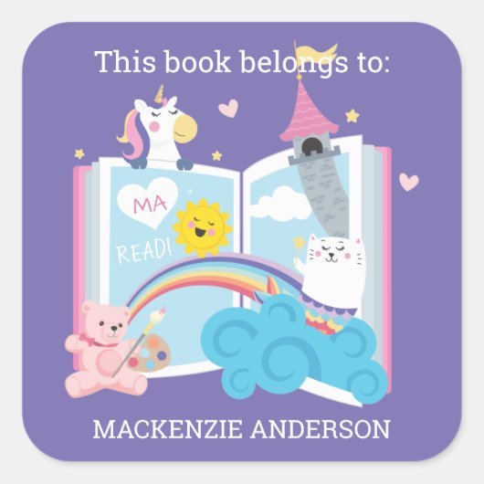 Sticker Carré Plaque-mère Whimsical (Devant)