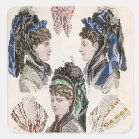 Sticker Carré Plaque mode (Devant)