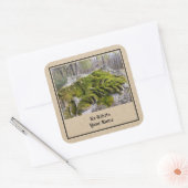 Sticker Carré Plaque Mossy Broken Headstone (Enveloppe)