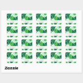 Sticker Carré Plaque Motif verte Monstera Leaf (Feuille)