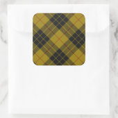 Sticker Carré Plaque noire jaune tartan MacLeod (Sac)