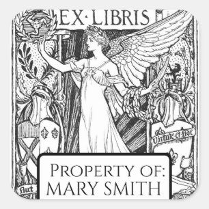 Sticker Carré Plaque, Personnalisée, Pièce Victorienne De Reprod