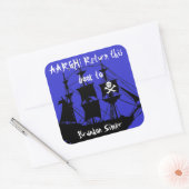 Sticker Carré Plaque pirate — AAArgh ! (Enveloppe)