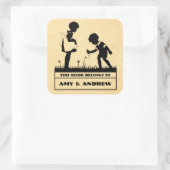 Sticker Carré Plaque pour enfants Silhouette (Sac)