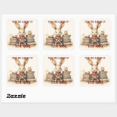 Sticker Carré Plaque pour votre enfant (Feuille)