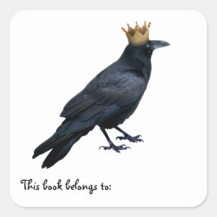 Sticker Carré Plaque Raven King