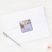 Sticker Carré Plaque vintage pour oiseaux et Lilacs (Enveloppe)