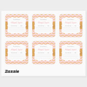 Sticker Carré Plaques de baby shower pour fille parties scintill (Feuille)