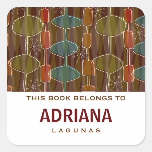 Sticker Carré Plaques de Carré Retro Pod (Devant)