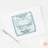 Sticker Carré Plaques de livres Dédication aux enseignants. Pers (Enveloppe)