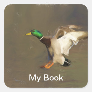 Sticker Carré Plaques de livres pour oiseaux sauvages
