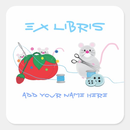 Sticker Carré Plaques du groupe de couture (Devant)