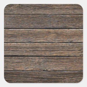 Sticker Carré Plaques horizontales en bois