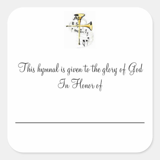 Sticker Carré Plaques Hymnes en l'honneur de (Devant)