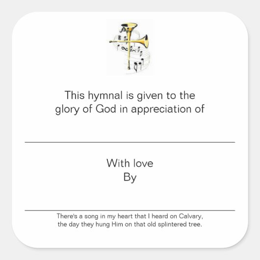 Sticker Carré Plaques Hymniques en appréciation de (Devant)