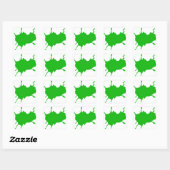 Sticker Carré Plat vert mince (Feuille)