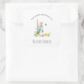 Sticker Carré Plate-forme "Ce livre appartient" aux enfants (Sac)