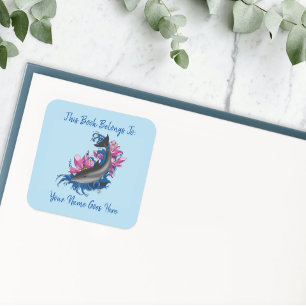 Sticker Carré Plate-forme Dolphin Lotus Fleurs Cherry Blossoms