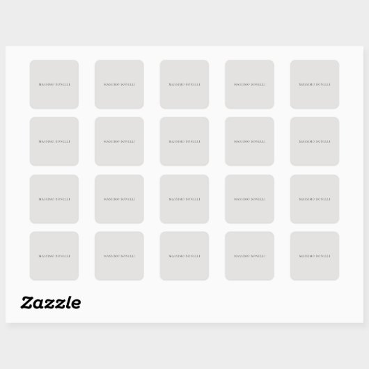 Sticker Carré Platinum Grey Minimalist Plain Modern (Feuille)