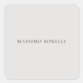 Sticker Carré Platinum Grey Minimalist Plain Modern (Devant)
