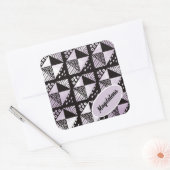 Sticker Carré Plats cassés Patchwork Quilt Motif (Enveloppe)