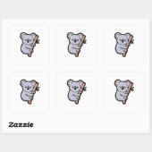 Sticker Carré Playful Koala – Cute Kawaii Illustration (Feuille)
