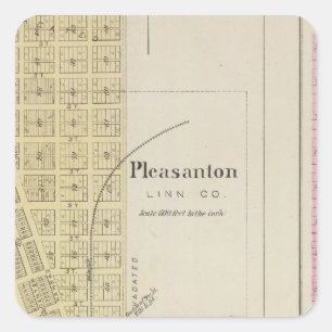 Sticker Carré Pleasanton, Mapleton, et Hammond, le Kansas