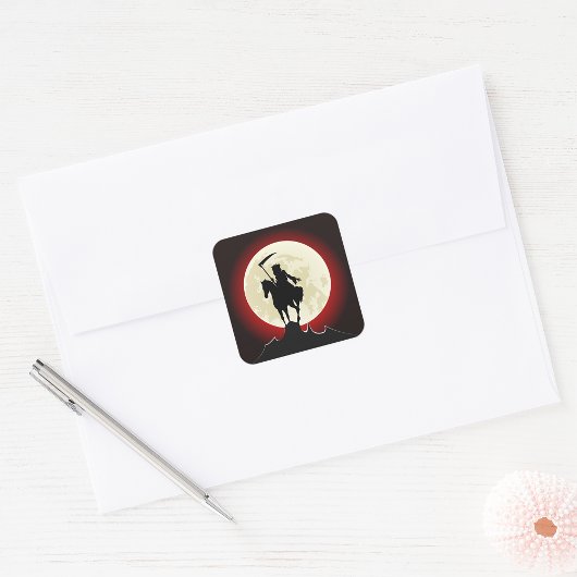 Sticker Carré Pleine lune de faucheuse