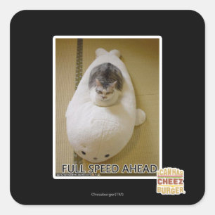 Sticker Carré Pleine vitesse vers l'avant