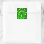 Sticker Carré Pleinement confiance en Dieu Frog (Sac)