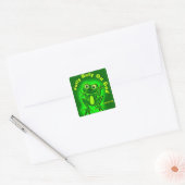 Sticker Carré Pleinement confiance en Dieu Frog (Enveloppe)