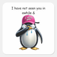 Pleurant pingouin vêtu Tu me manques casquette ros