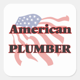 Sticker Carré Plombier américain
