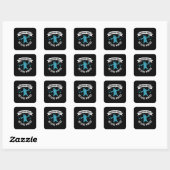 Sticker Carré Plongée - Plongée Addict Sans Cure Recherché (Feuille)