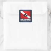 Sticker Carré Plongeur certifié (Deep End) (Sac)