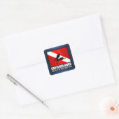 Sticker Carré Plongeur certifié (Deep End) (Enveloppe)